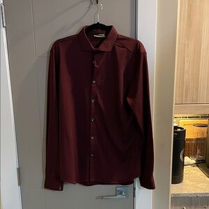 Murano Men's Burgundy Dress Shirt